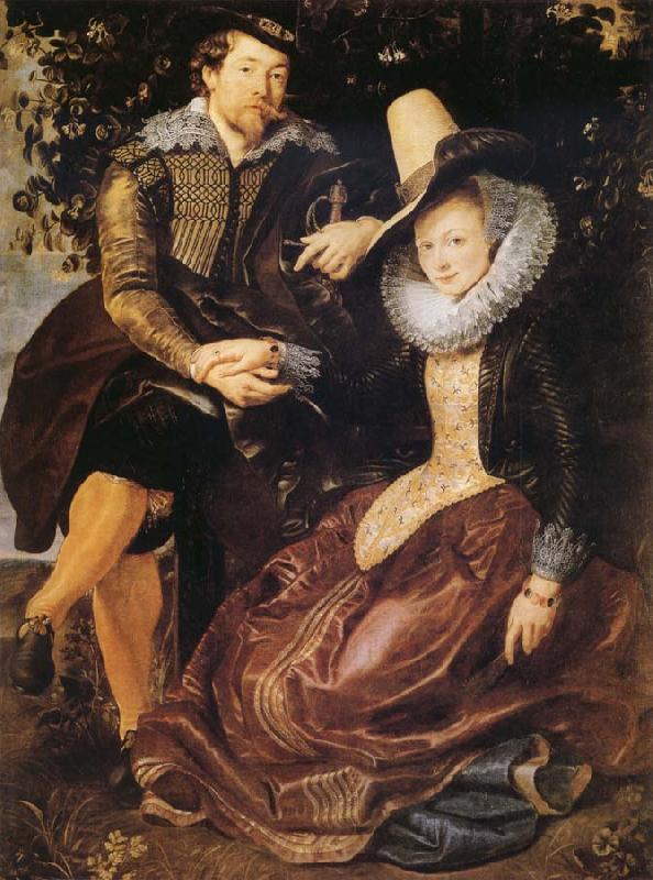 Peter Paul Rubens Rubens with his first wife Isabella Brant in the Honeysuckle Bower China oil painting art